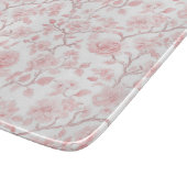 Schöne rosa Rosen Florale Brautparty Schneidebrett (Ecke)