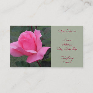 Schöne rosa Rosen-Geschäfts-Karte Visitenkarte