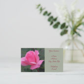 Schöne rosa Rosen-Geschäfts-Karte Visitenkarte (Stehend Vorderseite)