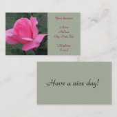 Schöne rosa Rosen-Geschäfts-Karte Visitenkarte (Vorne/Hinten)