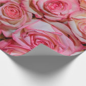 Schöne rosa Rosen Geschenkpapier (Ecke)
