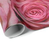 Schöne rosa Rosen Geschenkpapier (Rolleneckpunkt)