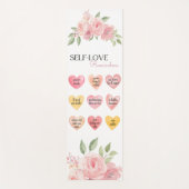 Schöne rosa Rosen herzförmige Selbstauslöser-Liebe Yogamatte (Vorderseite)