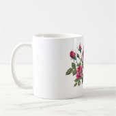 Schöne rosa Rosen Kaffeetasse (Links)