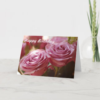 Schöne rosa Rosen Karte