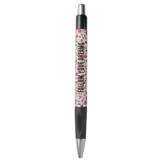 Schöne rosa Rosen Kugelschreiber (Vorderseite Vertikal)