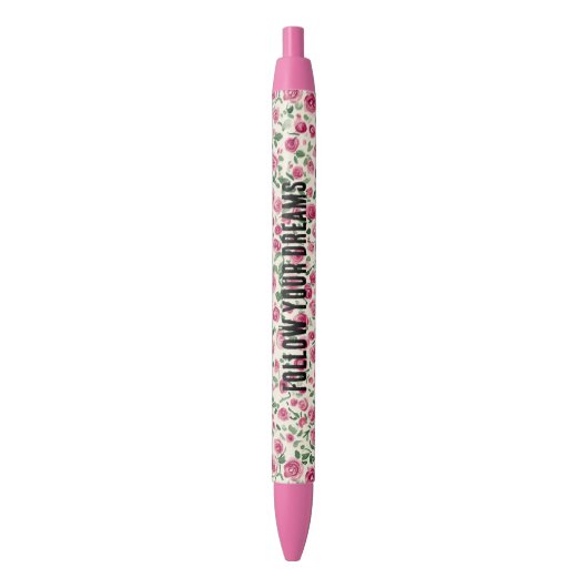 Schöne rosa Rosen Kugelschreiber (Vorderseite Vertikal)