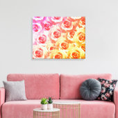 Schöne rosa Rosen Kunst Leinwanddruck (Insitu (Wohnzimmer))