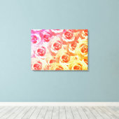 Schöne rosa Rosen Kunst Leinwanddruck (Insitu (Holzboden))