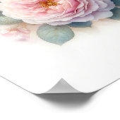 Schöne rosa Rosen Kunst Poster (Ecke)
