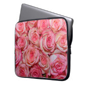 Schöne rosa Rosen Laptopschutzhülle (Vorderseite Links)