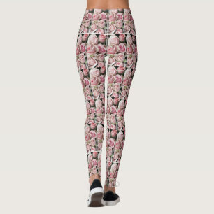 Schöne rosa Rosen-Leggings Leggings
