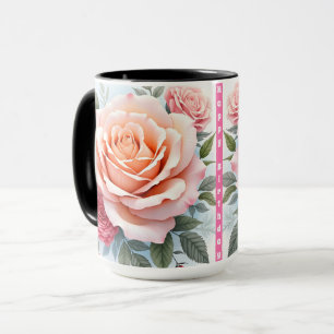 Schöne rosa Rosen Luxus Moderne Kollektion Tasse