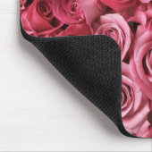 Schöne rosa Rosen Mousepad (Ecke)