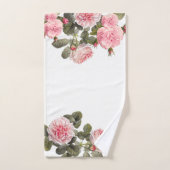 Schöne rosa Rosen, nach Maß Badhandtuch Set (Handtuch)