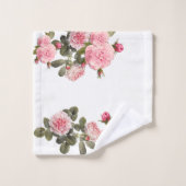 Schöne rosa Rosen, nach Maß Badhandtuch Set (Waschlappen)