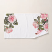 Schöne rosa Rosen, nach Maß Badhandtuch Set (Handtuch)