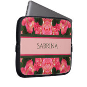 Schöne rosa Rosen Ölgemälde Elektronik Laptopschutzhülle (Vorne Rechts)