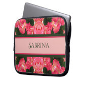 Schöne rosa Rosen Ölgemälde Elektronik Laptopschutzhülle (Vorderseite Links)