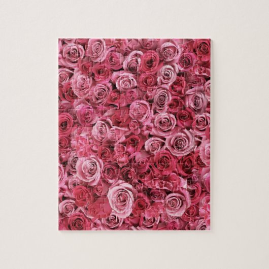 Schöne rosa Rosen Puzzle (Vertikal)