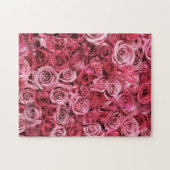 Schöne rosa Rosen Puzzle (Horizontal)