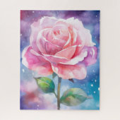 Schöne rosa Rosen-Puzzle Puzzle (Vertikal)