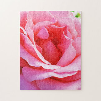 Schöne rosa Rosen-Puzzle Puzzle