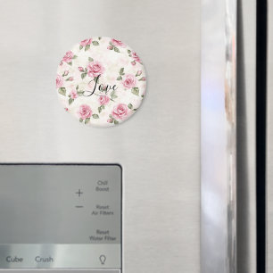 Schöne rosa Rosen romantische Liebe Magnet