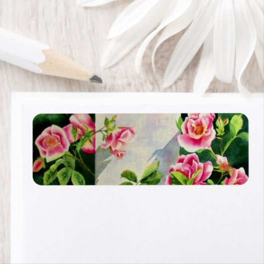 Schöne rosa Rosen, rote Rosen, Aquarellblumen (Insitu)