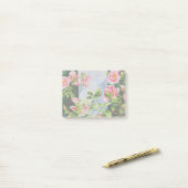 Schöne rosa Rosen, rote Rosen, Aquarellblumen Post-it Klebezettel (Auf Schreibtisch)