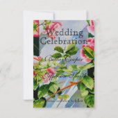 Schöne rosa Rosen, rote Rosen, Aquarellblumen Save The Date (Vorderseite)