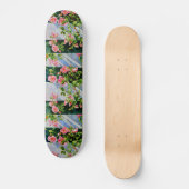 Schöne rosa Rosen, rote Rosen, Aquarellblumen Skateboard (Vorderseite)
