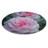 Schöne rosa Rosen Schneidebrett (Ecke)