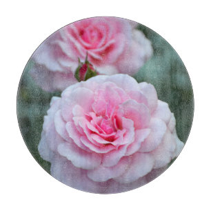 Schöne rosa Rosen Schneidebrett