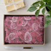 Schöne rosa Rosen Seidenpapier (Geschenk)