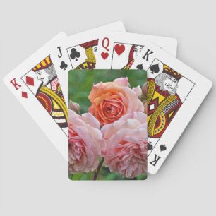 Schöne rosa Rosen Spielkarten