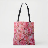 Schöne rosa Rosen Tasche (Vorderseite)