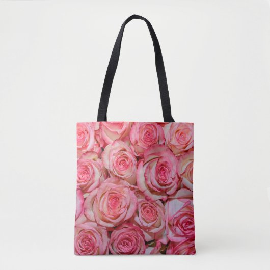 Schöne rosa Rosen Tasche (Vorderseite)