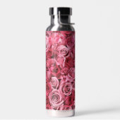 Schöne rosa Rosen Trinkflasche (Links)