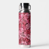Schöne rosa Rosen Trinkflasche (Rückseite)