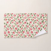 Schöne rosa Rosenblumen Badhandtuch Set (Handtuch)