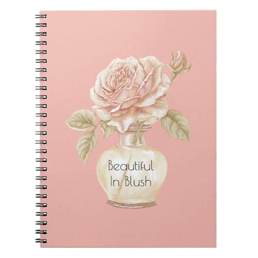 Schöne rosa Rosenblüte Notizblock (Vorderseite)