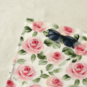 Schöne rosa Rosenblüten Strandtuch (Beispiel)