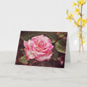 Schöne rosa Rosengartenkarte Psalm 102:26 Karte (Gelbe Blume)