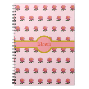 Schöne rosa Rosenmuster Notizblock