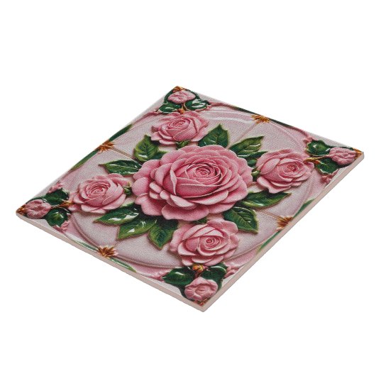 Schöne rosa Roses Trendy Collection Fliese (Seite)