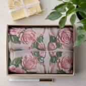 Schöne rosa Roses Trendy Collection Seidenpapier (Geschenk)