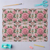 Schöne rosa Roses Trendy Collection Seidenpapier (Basteln)
