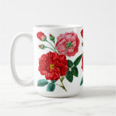 Schöne rosa, rot-blumengeschmückte Blume Zeichnend Kaffeetasse (Links)