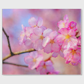 Schöne rosa Sakura-Blume im Frühjahr Geschenkpapier (Flach)